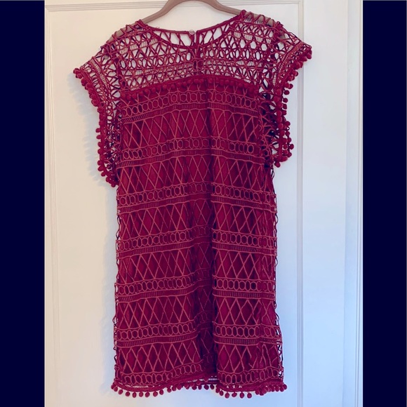🎉HP🎉Tularosa Lace Pom Pom Sleeve Mini Dress - Picture 7 of 7